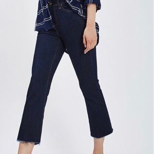 Tally cropped flare jeans-dark wash